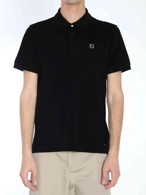 FENDI Fendi Men Dark Blue Piquet Polo Shirt | luosophy