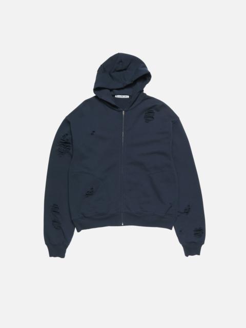 Acne Studios Hooded zipper sweater - Dark navy