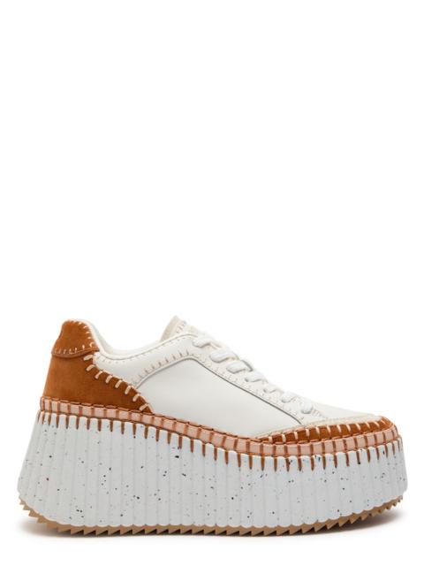 Chloé Chloe Nama Panelled Leather Flatform Sneakers