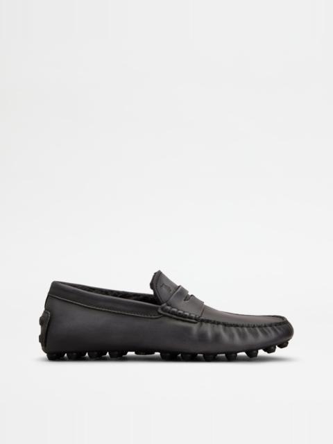 Tod's GOMMINO BUBBLE LOAFERS IN LEATHER - BLACK
