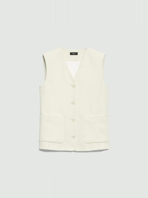 Theory Zig Zag Vest in Satin Crepe