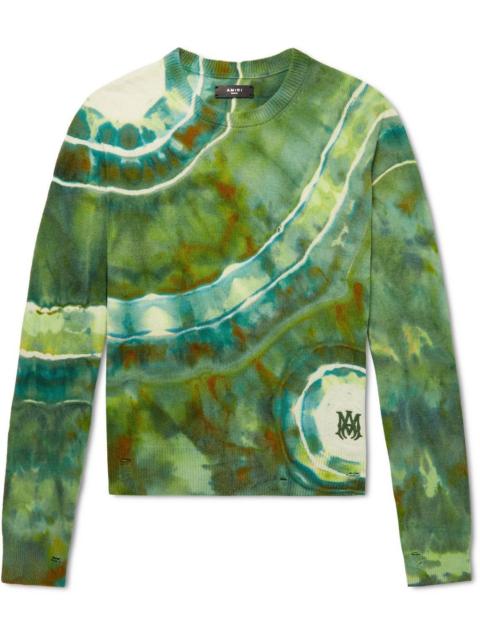 AMIRI $1190 Amiri MA Logo Embroidered Tie-Dye Cashmere Sweater