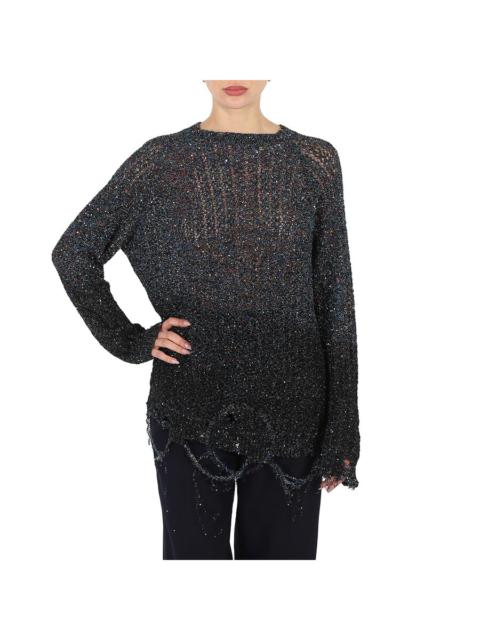 Maison Margiela Maison Margiela Ladies Sequinned Distressed Jumper