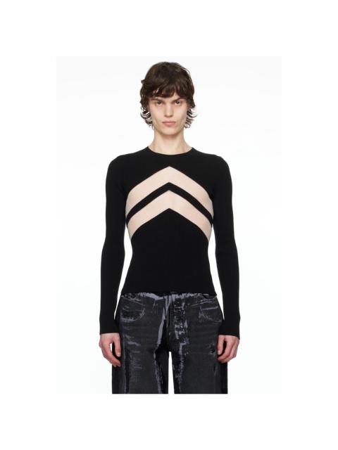 Jean Paul Gaultier Black 'The Chevrons' Sweater
