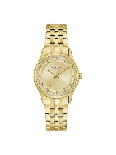 Bulova - Bulova Quartz Gold-tone Dial Ladies Watch 97L168