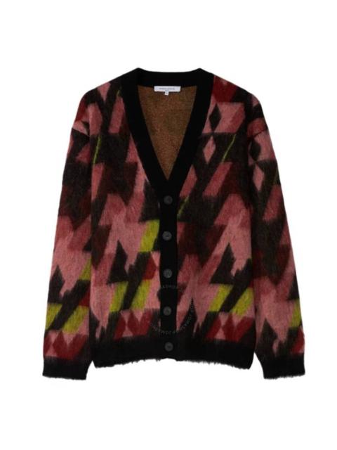 Maison Kitsune Graphic Motif Jacquard Mohair Cardigan