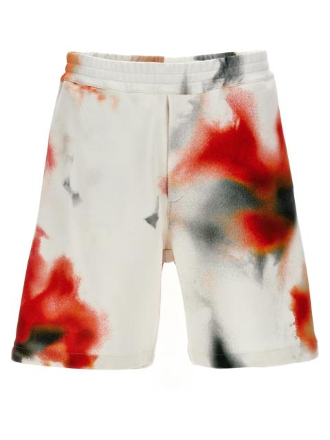 Alexander McQueen Mcqueen Men 'Obscured Flower' Bermuda Shorts