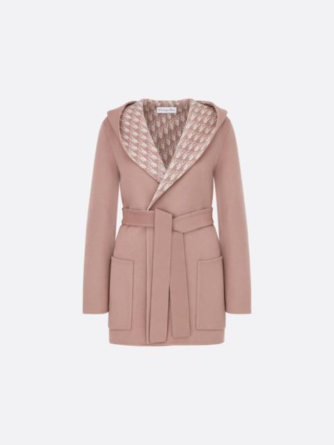 Dior Cropped Coat with Hood and Belt