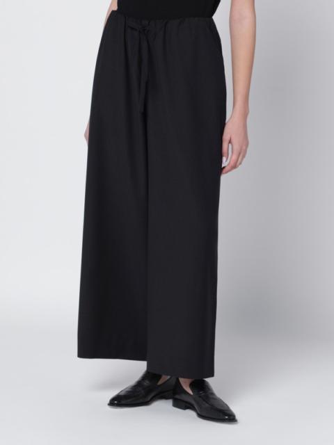 TOTEME Black drawstring wool trousers