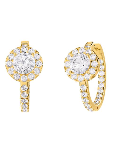 Other Designers Diamond2Deal 14k Yellow Gold 2.80 Ct Lab Grown Diamond Hoop Earrings VVS-VS, E-F