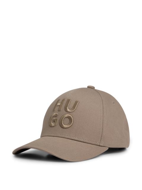 HUGO COTTON-TWILL CAP WITH EMBROIDERED LOGO