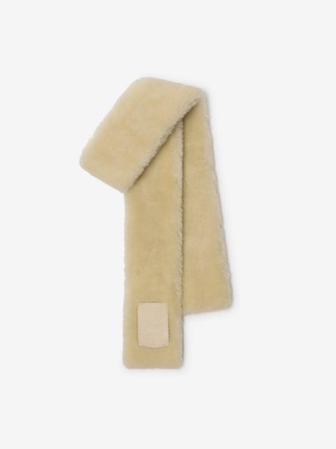 Burberry Narrow Label Shearling Scarf