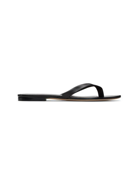 The Row Black Sacha Flip-Flops