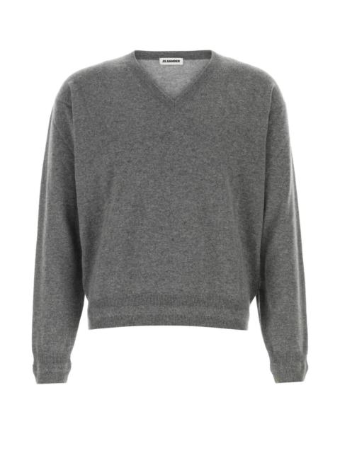 Jil Sander Jil Sander Men Dark Grey Cashmere Sweater