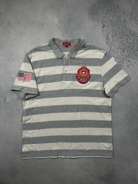 Other Designers Polo Ralph Lauren - Polo Jeans Company Ralph Lauren Striped Polo Crest Patch 90s