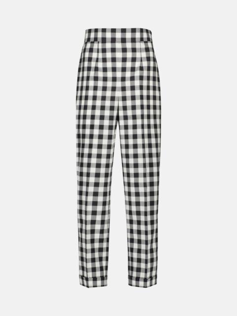 Miu Miu Gingham high-rise cotton pants