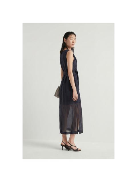 Brunello Cucinelli Brunello Cucinelli Wonavy Sleeveless Wrap Dress