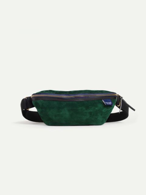 Bleu de Chauffe NEW BEAT BELT BAG / SUEDE  -  DARK GREEN