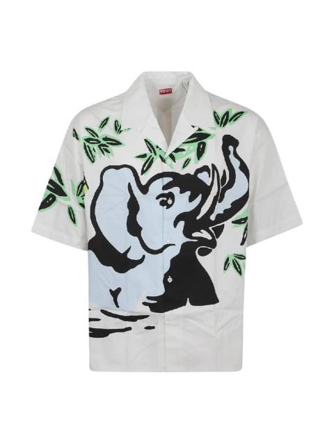 KENZO Kenzo Jungle Elephant Print Cotton Shirt