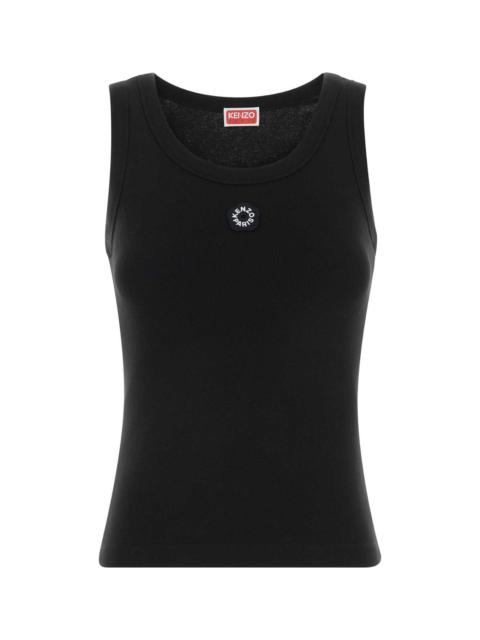 KENZO Black Stretch Cotton Tank Top