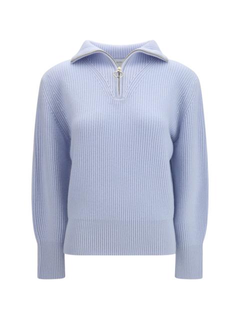 forte_forte Forte_Forte Women Wool And Cashmere Half Zip Sweater