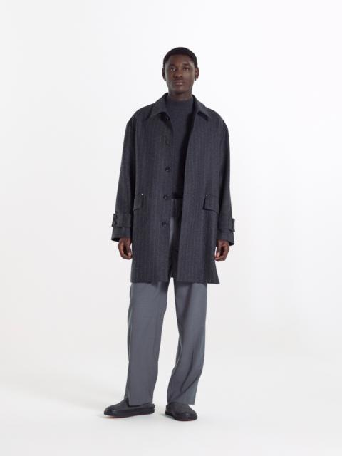 Mackintosh Humbie Chalkstripe Wool Coat