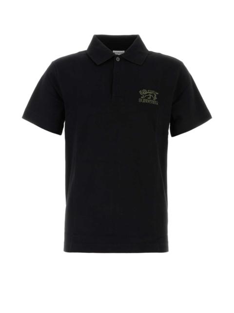 Burberry Burberry Men Black Piquet Polo Shirt