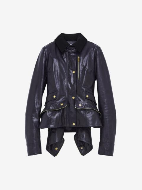 Alexander McQueen Leather Kickback Jacket