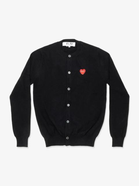 Comme des Garçons PLAY Rhinestone Red Heart Round-Neck Cardigan Unisex