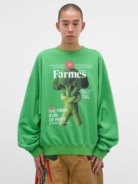 doublet Green Oversized Magazine Graphic Sweatshirt