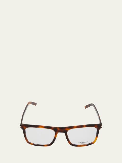 SAINT LAURENT Men's Acetate Rectangle Optical Frames