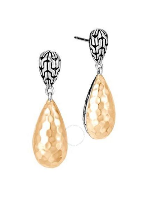 Other Designers John Hardy Sterling Silver Drop Earring with Hammered Gold EZ94564