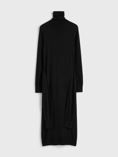 TOTEME Double-sleeve turtleneck dress black