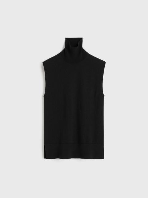 TOTEME Sleeveless fine turtleneck black