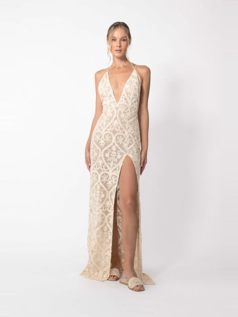 SAU LEE FRANKIE AMARE CROCHET DRESS