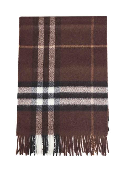 Burberry Burberry Men Treacle Brown Check Cashmere Scarf