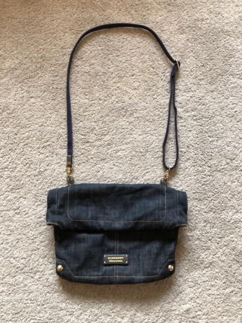 Other Designers Burberry Prorsum - 2000s Burberry Black Denim Folded Sling Bag