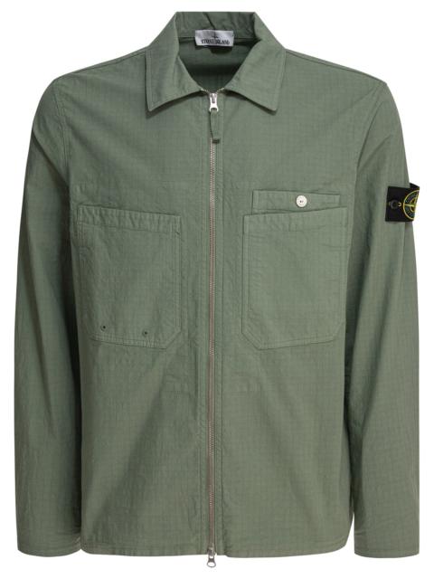 Stone Island Stone Island Organic Cotton Ripstot Stretch Overshirt