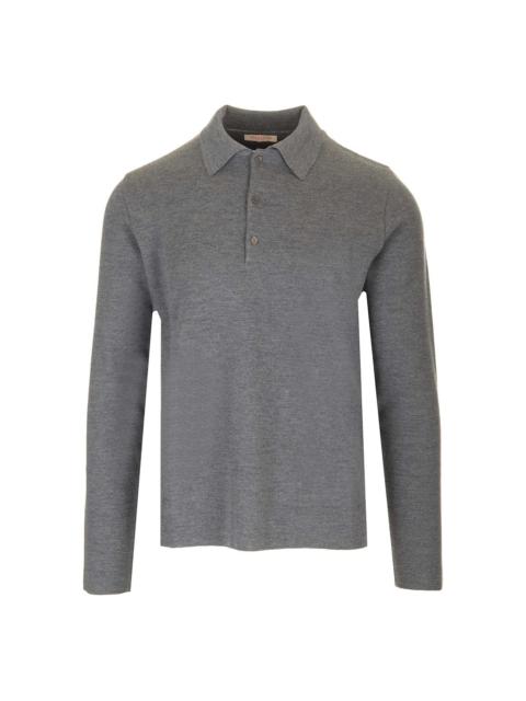 Vlogo Long Sleeve Wool Polo