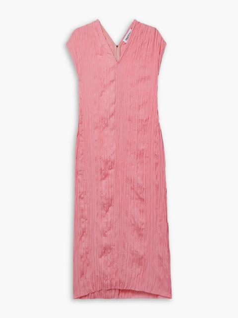 Other Designers Liana plissé-satin midi dress