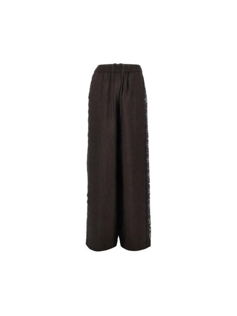 PINKO Pinko Jacquard Pants with Lace Bands Brown Women