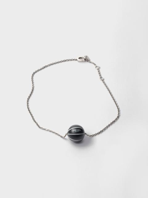 Prada Metal basketball necklace