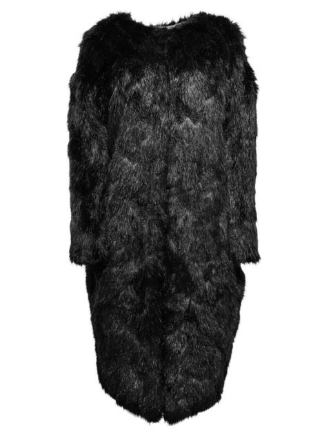Other Designers Black Oversized Faux Fur Coat