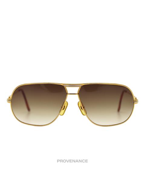 Cartier Cartier Tank Louis Vintage Sunglasses - Gold Brown 62 GM