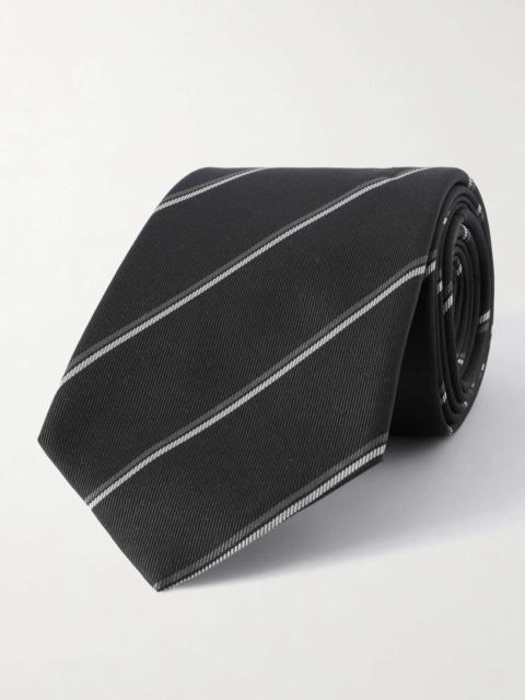 8cm Striped Silk-Twill Tie