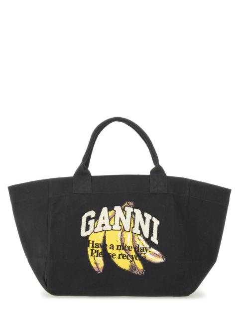 GANNI Ganni Women Banana Print Xxl Tote Bag