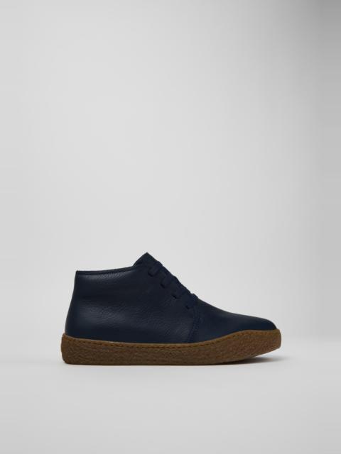 CAMPERLAB Blue Leather Ankle Boots for Men.