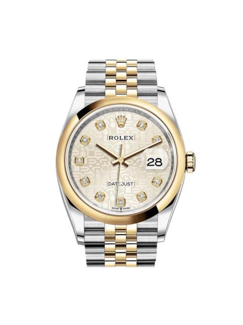 ROLEX Rolex Datejust 36 Silver Jubilee Dial Automatic Men's Steel and 18k Yellow Gold Jubilee Watch 126203