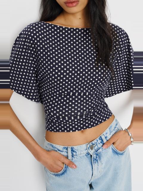 Reformation Reformation Avery Boatneck Knit Top in Dream Dot at Nordstrom