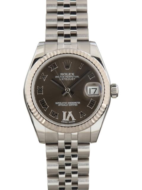 ROLEX Rolex Datejust 31 Ref 178274 Dark Grey Diamond Dial